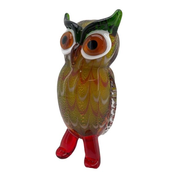 Vintage Murano Owl Art Glass Italy Handblown Figurine - Picture 4 of 10